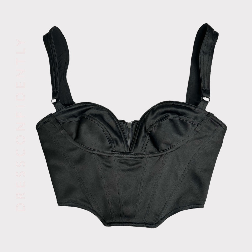 House of CB Black Structured Bustier Top - Picture 6 of 9